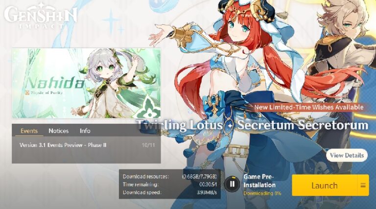 Pre Update Genshin Impact 3.2 Sudah Bisa Didownload Hari ini